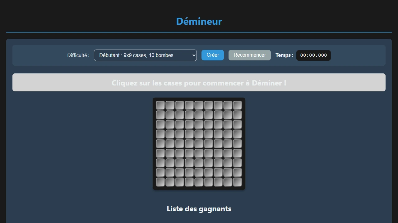 Jeu du demineur