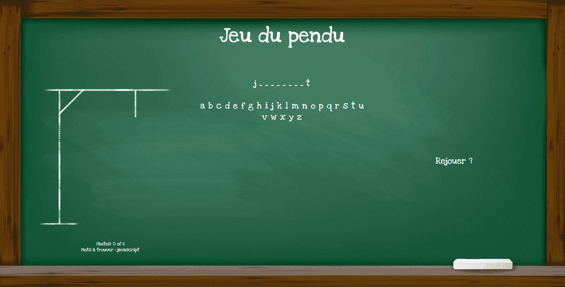 Jeu du pendu